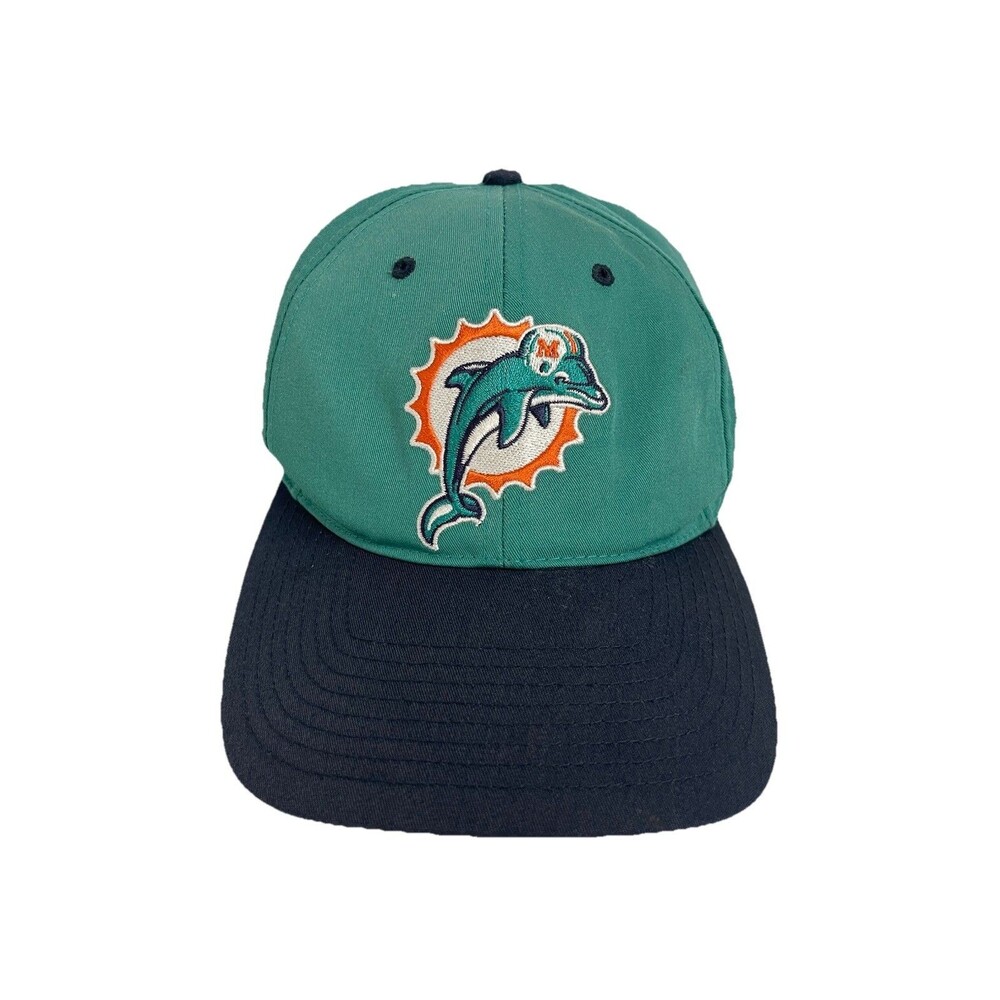 Miami Dolphins Teal New Era Vintage Old Logo SnapBack Hat Cap Fading